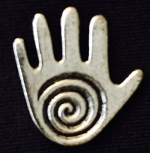 Pin – Pewter Healing Hand  (Silver)
