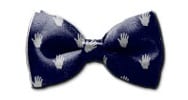 Tie: White Hands on Navy Bowties